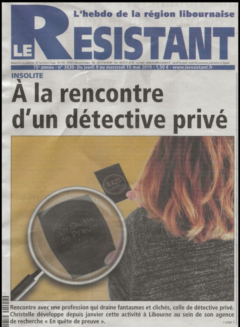 detective journal article resistant libourne